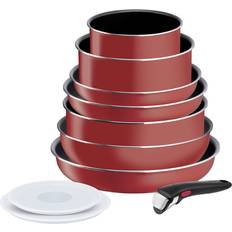 The wok Tefal Ingenio Easy Cook & Clean Lot 10 Pieces Poeles + Casseroles + Wok + Sauteuse + Couvercles hermétiques + Poign