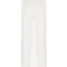 Dolce & Gabbana Unisex Trousers & Shorts Dolce & Gabbana Sailor-style stretch cotton pants natural_white