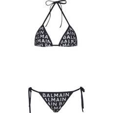 Bikinis Balmain logo-print bikini set women Elastane/Polyamide Black