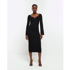River Island Womens Bodycon Midi Dress - Black