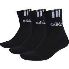 Unisex Intimo Adidas Calze 3-Stripes Linear Half-Crew Cushioned Socks - Black/White