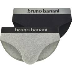 Brune - Herre Underbukser Bruno Banani Sportslip 2Pack Flowing schwarz//graumelange