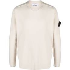 Stone Island Women Tops Stone Island Compass-motif long-sleeve jumper men Virgin Wool/Polyamide/Polyester Neutrals