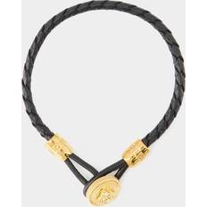 Versace Dam Armband Versace Medusa Biggie Läderarmband - Svart