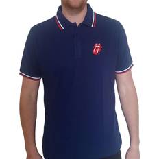 Unisex Polo Shirts Rolling Stones The Unisex Adult Classic Tongue Polo Shirt Navy 44/Regular/18/20