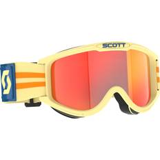 Beige Motorcycle Goggles Scott 89X Era, Crossbrille Beige/Orange/Blau Orange-Verspiegelt Einheitsgröße