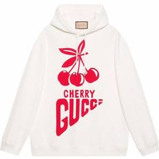 Gucci Red Sweaters Gucci logo-print cotton hoodie men Cotton White