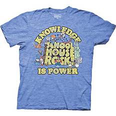 Rain Clothes Ripple Junction Ripple Junction Schoolhouse Rock Knowledge is Power Adult Unisex Retro Vintage Science T-Shirt Heather Light Blue