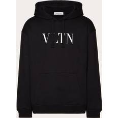 Orange - Woman Tops Valentino VLTN Logo Popover Hoody - Nero