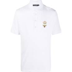 Dolce & Gabbana Vrouw Polo's Dolce & Gabbana Cotton Piqué Polo Shirt White