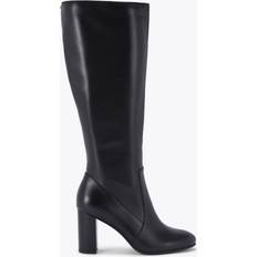 Women High Boots Carvela Pose Leather Knee High Boots, Black