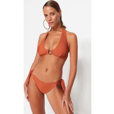 Fabric - Women Bikinis Trendyol Collection Damen Bikinihose mit normaler Taille Bademode, Zimt