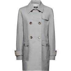 Esprit Collection Kort dubbelknäppt trenchcoat, Mellangrå