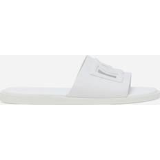 Dolce & Gabbana Herre Hjemmesko & Sandaler Dolce & Gabbana Gummi Slides med DG Millennials Logo Hvid