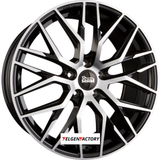 Mam felgen rs4 7,5x17 et35 5x112 black front polish bfp 17zoll Schwarz Front Polished