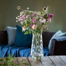 Dartington Interior Details Dartington Dartington Crystal Bloom Floral decorated 26cm Vase