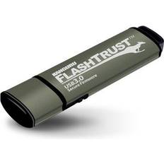 Memory Cards & USB Flash Drives Kanguru Kanguru FlashTrust WP-KFT3 USB Drive WP-KFT3-128G,Black; green