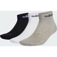 Cheap Socks adidas Think Linear Ankle Socks Pairs Grey Heather White Black 10K-11.5K,12.5K-1,2-3.5,4.5-5.5,6.5-8,8.5-10,11-12.5