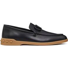 Valentino Garavani Low Shoes Valentino Garavani Leisure Flows leather loafers men Lambskin/Calf Leather/Goat Skin/Metal/Rubber Black