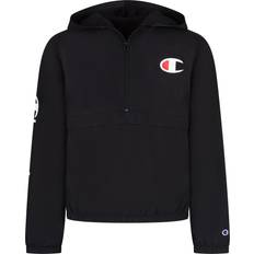 Champion Outerwear Children's Clothing Champion Champion Heritage Girls Kids Clothes Windbreaker Jacket With Hood X-Large, Solid Black