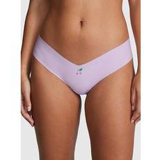 PINK Panties PINK No-Show High-Leg Thong Panty, Purple, Women's Panties