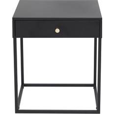 Marton Black Bedside Table 41x43cm