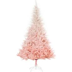 Decorative Items Homcom Realistic Design Faux Light Pink Christmas Tree 180cm