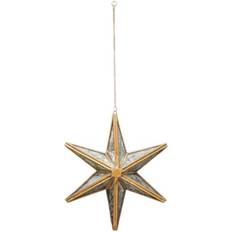 Ivyline Hanging Glass Star Gold Christmas Tree Ornament 4.5cm