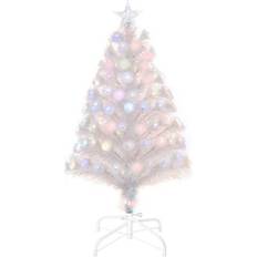 White Christmas Trees Homcom Pre-Lit Artificial White Christmas Tree 90cm