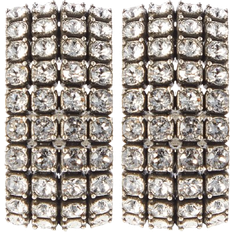 Glam Cuffs Earrings - Silver/Transparent