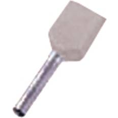 Intercable Elartikler Intercable Isoleret dobbelt terminalrør grå 2x4mm2 L=12mm