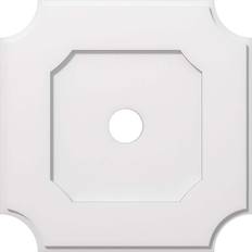 Moulding & Millwork Ekena Millwork 1 P X 13 C X 22 OD X 3 ID Locke Architectural Grade PVC Contemporary Medallion, Unfinished