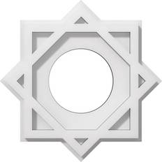 Moulding & Millwork Ekena Millwork 1 P X 5-1/2 C X 10 OD X 4 ID Axel Architectural Grade PVC Contemporary Ceiling Medallion, Unfinished