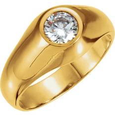 Men - Solitaire Rings Pompeii3 1.50CT Mens Diamond Solitaire Ring 14K Yellow Gold