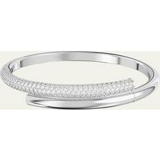 Swarovski Silver Plated Bracelets Swarovski Pave Crossover Bangle Bracelet Silver