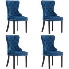 vidaXL Dining Chairs Blue Chaise de Cuisine 98.5cm 4pcs