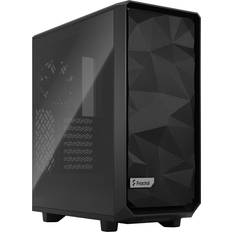 Computer Cases Fractal Design Meshify 2 Compact Black High-Airflow Tempered Glass Window Mid Tower Case