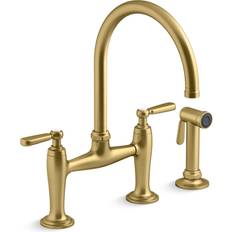 Cold Start Kitchen Faucets Kohler Edalyn (28356-2MB) Brass