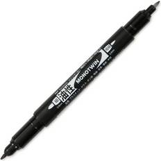 Tombow Markers Tombow Mono Twin Permanent Marker Black, Bold Tip