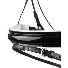 Black Bridles Horze Grayson Anatomic Snaffle Bridle Black/White unisex