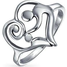 Rings Bling Jewelry Heart Mother Child Silver None Silver Silver One