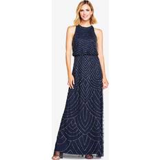 Evening Gowns Dresses Adrianna Papell Beaded Halter Neck Evening Maxi Dress