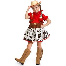 Dress Up America Girls Cutie Star Cowgirl Halloween Deluxe Costume Outfit