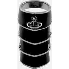 Vivienne Westwood Platinum Rings Vivienne Westwood Artemis ring PLATINUM-BLACK-Resin