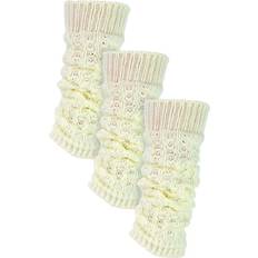 Beige - Women Arm & Leg Warmers Sock Snob Womens Pairs Multipack Leg Warmers for Women Cream One