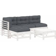 Furu - Natur Loungeset Utemöbler vidaXL 3186068 Loungeset, 1 Bord inkl. 3 Soffor