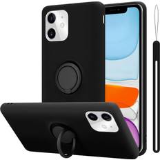 Cadorabo LIQUID BLACK Case for Apple iPhone 11 Cover Protection TPU Silicone Gel Back case Fokus Ring Black