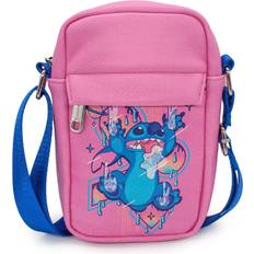 Handbags Buckle-Down Disney Bag Cross Body Lilo and Stitch Stitch Sliding in Space Pose Pinks Vegan Leather