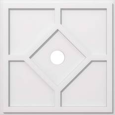 Moulding & Millwork Ekena Millwork 1 P X 8-1/4 C X 24 OD X 3 ID Embry Architectural Grade PVC Contemporary Ceiling Medallion, Unfinished