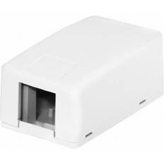 HUBBELL PREMISE WIRING HSB1W Surface Mount Box, 1 Port, White